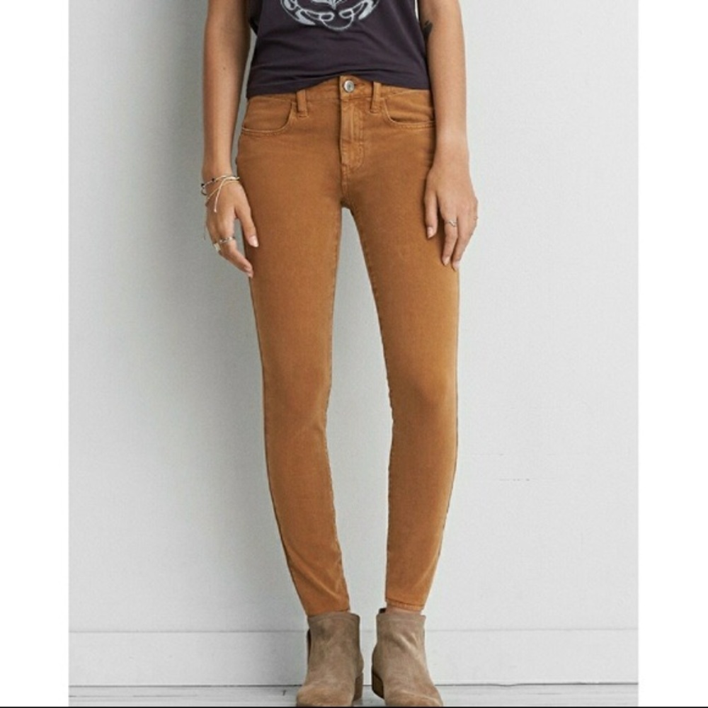 American Eagle Super Stretch Jegging in Camel